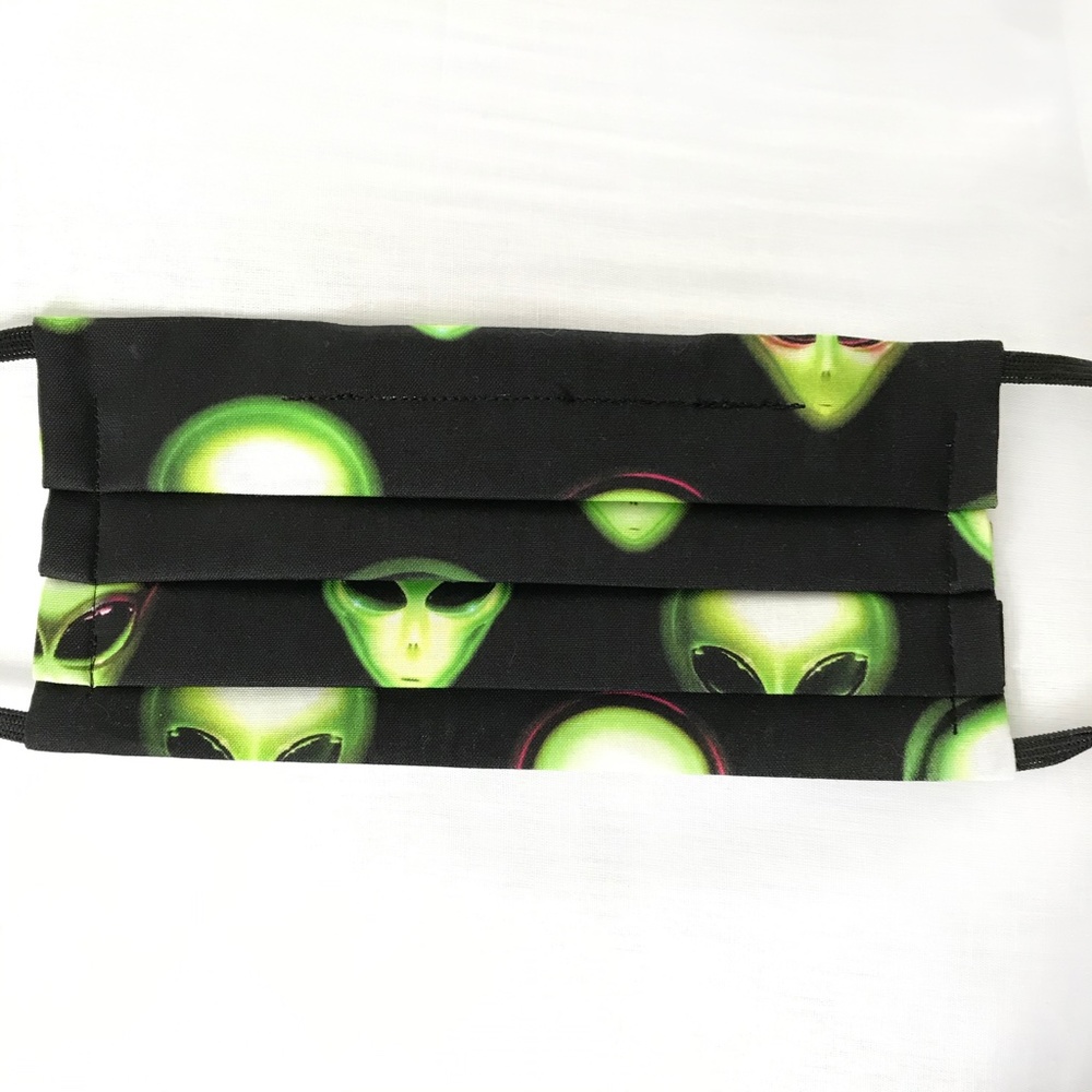 NWT - Handmade Adult Cloth Mask in Alien Print